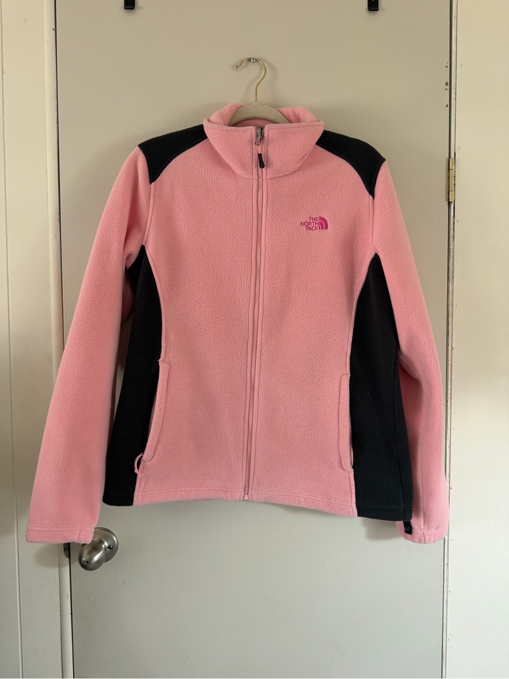 The North Face Pink and Black Fleece Jacket